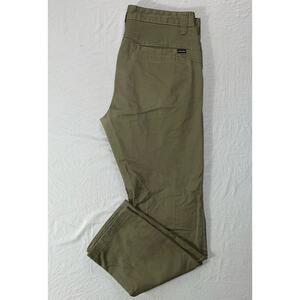 Volcom Flat Front Vmonty Chino Skate Pants. Olive Green, Men's 32X31. Runs Big.